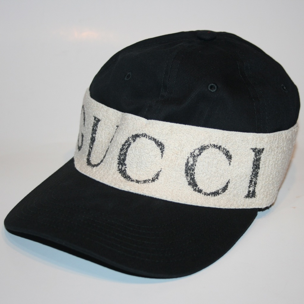 Gucci logo Gabardine Headband Baseball Cap Hat - Picture 2 of 7